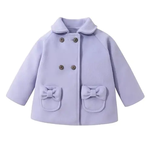 JEELLIGULAR Toddler Baby Girl Coats Kids Cloak Button Warm Thick Jacket Clothes Baby Fall Winter Outwear Clothes Set 
