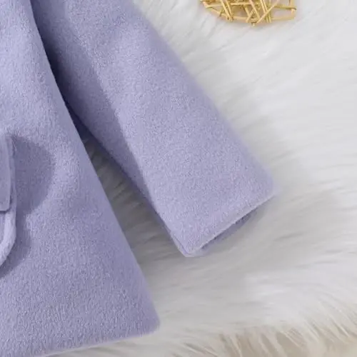 JEELLIGULAR Toddler Baby Girl Coats Kids Cloak Button Warm Thick Jacket Clothes Baby Fall Winter Outwear Clothes Set - 6