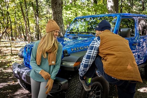 Jeep Kadın 3'lü Kablo Örgüsü Şal, Bere ve Eldiven Seti - Çoğu Bedene Uygun - 5