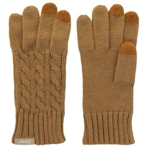 Jeep Women's 3 Piece Cable Knit Scarf, Beanie, and Gloves Set - One Size Fits Most - 3