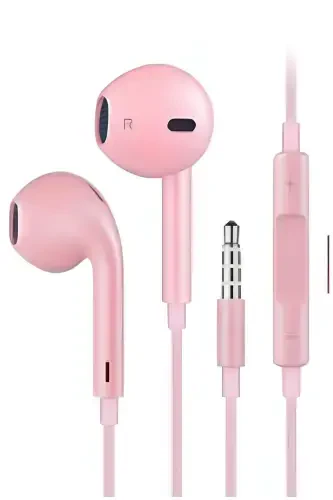 Jek kirishli pushti simli quloqchin Ios Android mos 3,5 mm quloqchin-pushti - 1