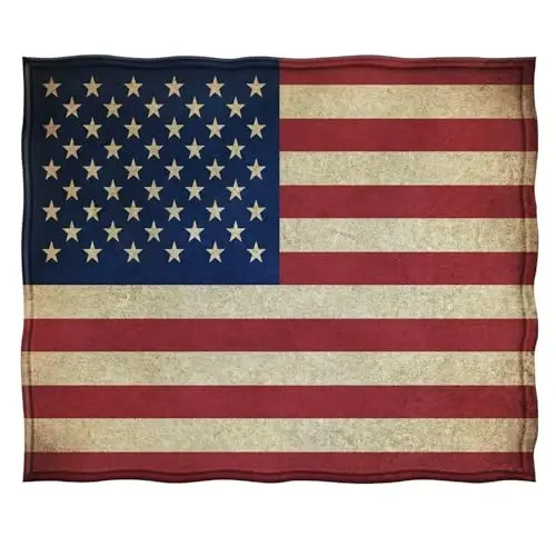 Jekeno American Flag Gifts Blanket for Men Women, USA Flag Throw Blankets for Adult Kids Boys Girls, Independence Day American Decor Gifts for Home Bed Couch - JEKENO