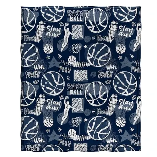 Jekeno Basketball adyol, o'g'il bolalar va kattalar uchun sovg'alar, bolalar uchun yumshoq flanel sport adyol, 4-12 yoshli qizlar, basketbolni sevuvchilar uchun noyob sovg'a g'oyalari - 3