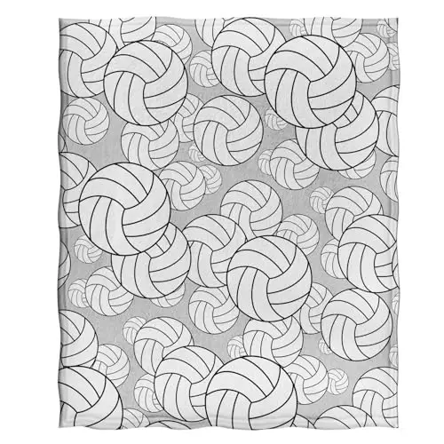 Jekeno Volleyball Blanket Gifts for Kids Teens, Volleyball Stuff Party Decorations for Lovers Team Gifts, Volleyballs Print Throw Blanket Couch Bed Sofa Travelling for Grils Boys Sports - 3