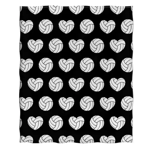 Jekeno Volleyball Blanket Gifts for Kids Teens, Volleyball Stuff Party Decorations for Lovers Team Gifts, Volleyballs Print Throw Blanket Couch Bed Sofa Travelling for Grils Boys Sports - 3