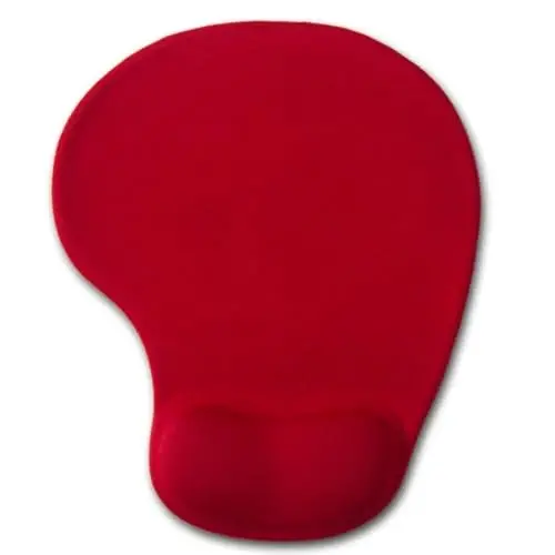 Office Mousepad with Gel Wrist Support - Ergonomic Gaming Desktop Mouse Pad Wrist Rest - Design Gamepad Mat Rubber Base for Laptop Computer -Silicone Non-Slip Special-Textured Surface (06Red) 