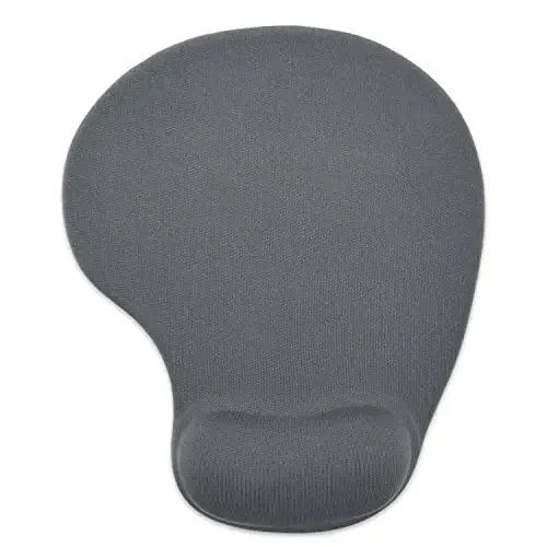 Office Mousepad with Gel Wrist Support - Ergonomic Gaming Desktop Mouse Pad Wrist Rest - Design Gamepad Mat Rubber Base for Laptop Computer -Silicone Non-Slip Special-Textured Surface (09Dark Grey) 