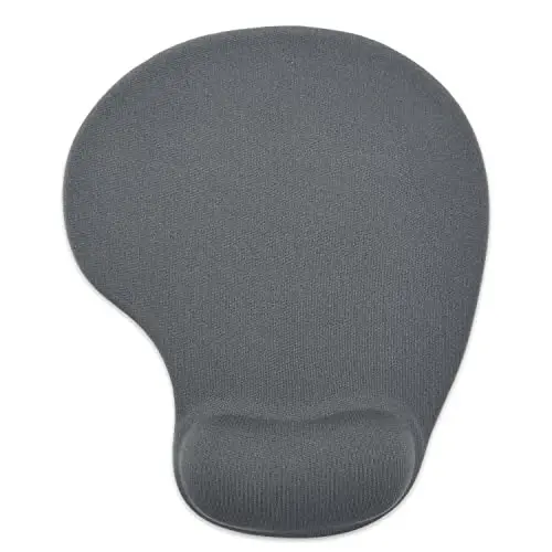 Office Mousepad with Gel Wrist Support - Ergonomic Gaming Desktop Mouse Pad Wrist Rest - Design Gamepad Mat Rubber Base for Laptop Computer -Silicone Non-Slip Special-Textured Surface (09Dark Grey) - 1