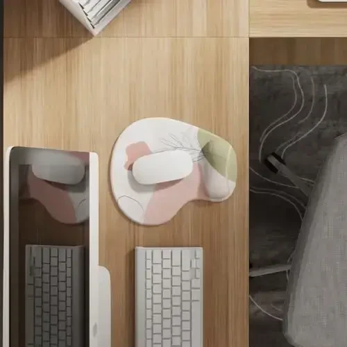 Office Mousepad with Gel Wrist Support - Ergonomic Gaming Desktop Mouse Pad Wrist Rest - Design Gamepad Mat Rubber Base for Laptop Computer -Silicone Non-Slip Special-Textured Surface (15EaethyA) - DEMON CHEST (1)