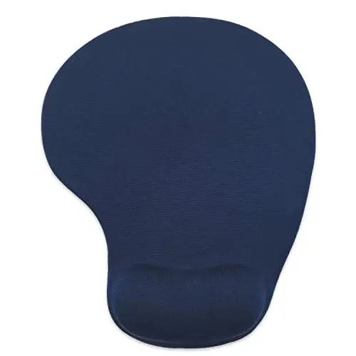 Office Mousepad with Gel Wrist Support - Ergonomic Gaming Desktop Mouse Pad Wrist Rest - Design Gamepad Mat Rubber Base for Laptop Computer -Silicone Non-Slip Special-Textured Surface (08Navy) - 1