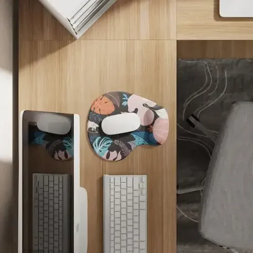 Office Mousepad with Gel Wrist Support - Ergonomic Gaming Desktop Mouse Pad Wrist Rest - Design Gamepad Mat Rubber Base for Laptop Computer -Silicone Non-Slip Special-Textured Surface (12Positive) - DEMON CHEST (1)