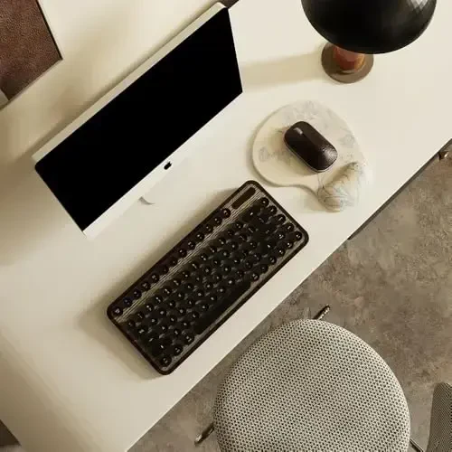 Office Mousepad with Gel Wrist Support - Ergonomic Gaming Desktop Mouse Pad Wrist Rest - Design Gamepad Mat Rubber Base for Laptop Computer -Silicone Non-Slip Special-Textured Surface (15Beige) - 2