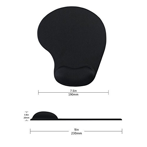 Jel Bilek Destekli Ofis Mousepad'i - Ergonomik Oyun Bilgisayar Masa Mouse Pad Bilek Desteği - Dizayn Oyun Pad Mat Kauçuk Taban Laptop Bilgisayar İçin - Silikon Kaymaz Özel Dokulu Yüzey (02Gri) - 7