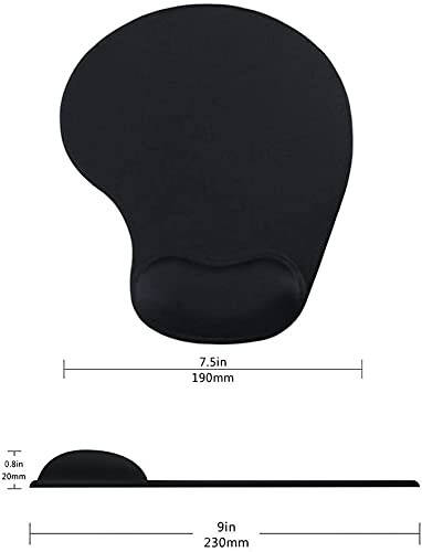 Jel Bilek Destekli Ofis Mousepadı - Ergonomik Oyun Masaüstü Mouse Pad Bilek Desteği - Dizayn Oyun Klavyesi Paspası Kauçuk Taban Dizüstü Bilgisayar İçin - Silikon Kaymaz Özel Dokulu Yüzey (06GüllüKırmızı) - 7