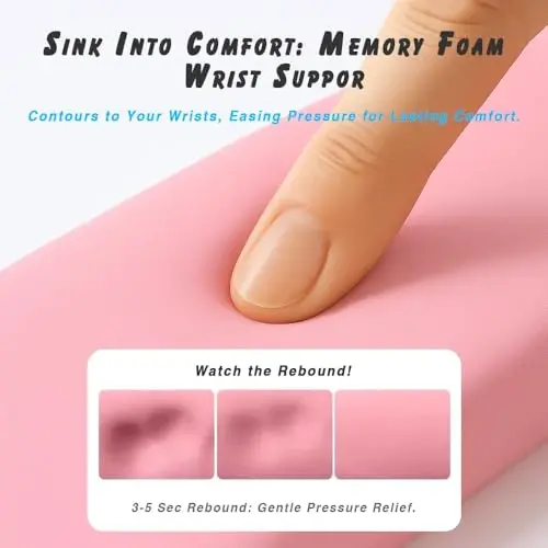 Office Mousepad with Gel Wrist Support - Ergonomic Gaming Desktop Mouse Pad Wrist Rest - Design Gamepad Mat Rubber Base for Laptop Computer -Silicone Non-Slip Special-Textured Surface (18Green Set) - 3