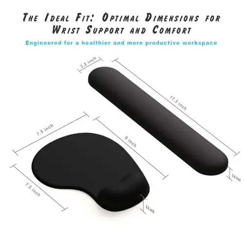 Office Mousepad with Gel Wrist Support - Ergonomic Gaming Desktop Mouse Pad Wrist Rest - Design Gamepad Mat Rubber Base for Laptop Computer -Silicone Non-Slip Special-Textured Surface (18Green Set) - 7