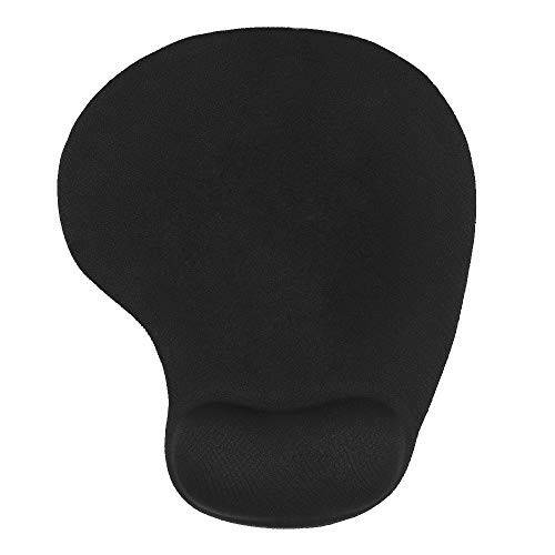 Jel Bilek Destekli Ofis Mousepad'i - Ergonomik Oyun Masaüstü Mouse Pad Bilek Desteği - Oyun Kumandası Matı Tasarım Kauçuk Taban Dizüstü Bilgisayar İçin - Silikon Kaymaz Özel Dokulu Yüzey (03 Siyah) - 1