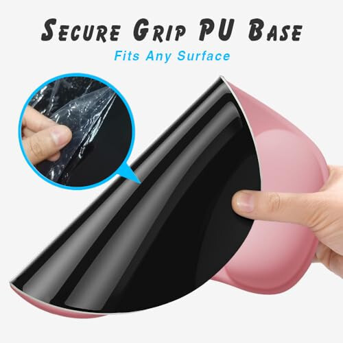 Jel Bilek Destekli Ofis Mousepadı - Ergonomik Oyun Masaüstü Mouse Pad Bilek Desteği - Tasarım Oyun Kontrolcüsü Mat Kauçuk Taban Dizüstü Bilgisayar İçin - Silikon Kaymaz Özel Dokulu Yüzey (01Pembe) - 5