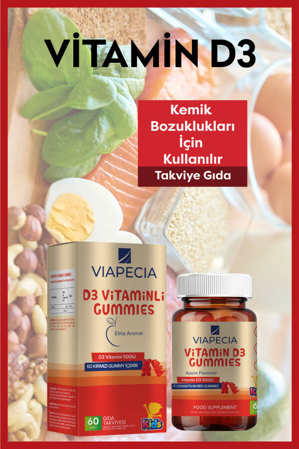 Jellibon Formunda Vitamin D3 D Vitamini Eksikliği Çocuklarda Büyüme 60 Adet - 4