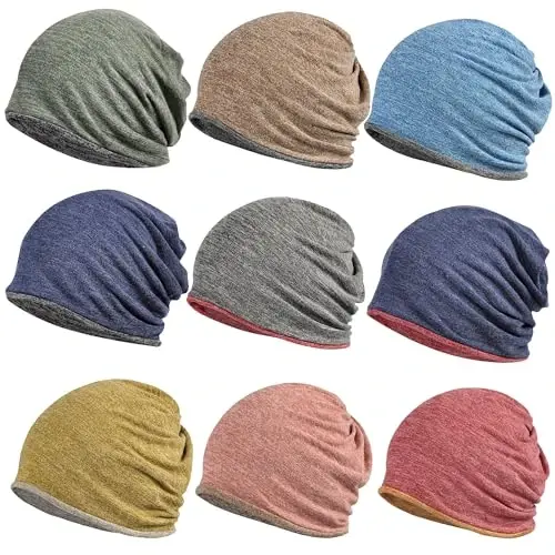 Jemis Skullies Beanies Thin Bonnet Cap Autumn Casual Beanies Hat 