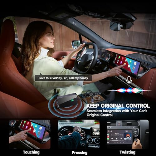 Jemluse Kablosuz CarPlay Adaptörü Apple için - Fabrika Kablolu Bağlantıyı Kablosuz CarPlay Dongle'a Dönüştürmek İçin Sabit Hızlı Bağlantı - iPhone için Arabalar - iOS 10+ ile Ekrana Gecikmesiz USB C ile (Kozmik Gri) - 5