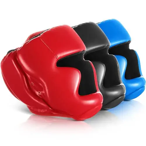 Jenaai 3 dona Boks Bosh Kiyim Ayarlanabilir Yostiqsimon Boks Bosh Kiyim MMA Mashg'ulot Kickboks Muay Tay Jang san'ati Karate Taekvondo Sparring Boks Dubulg'asi Kattalar Erkaklar Ayollar Boshlang'ich - 1