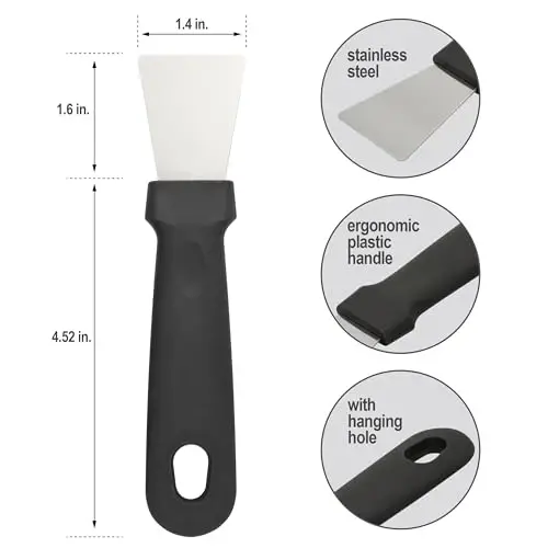 Generic 5Pcs Wire Brush and Scraper Set, Stainless Steel, Brass, Nylon Bristles, 3 Large Brushes, 2 Scrapers, Effortless Handling, Versatile Cleaning, Rust, Paint, Grease Removal - 5