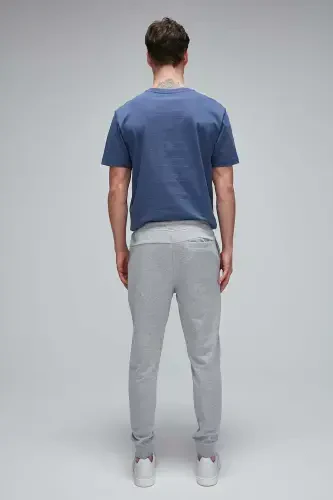 Jeremiah Erkek Regular Paçası Esnek Kumaşlı Beli Kordonlu Ve Lastikli Cepli Grimelanj Eşofman Altı-Grimelanj - 3