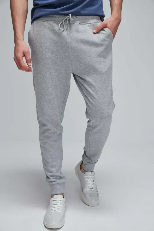 Jeremiah Erkek Regular Paçası Esnek Kumaşlı Beli Kordonlu Ve Lastikli Cepli Grimelanj Eşofman Altı-Grimelanj - 7