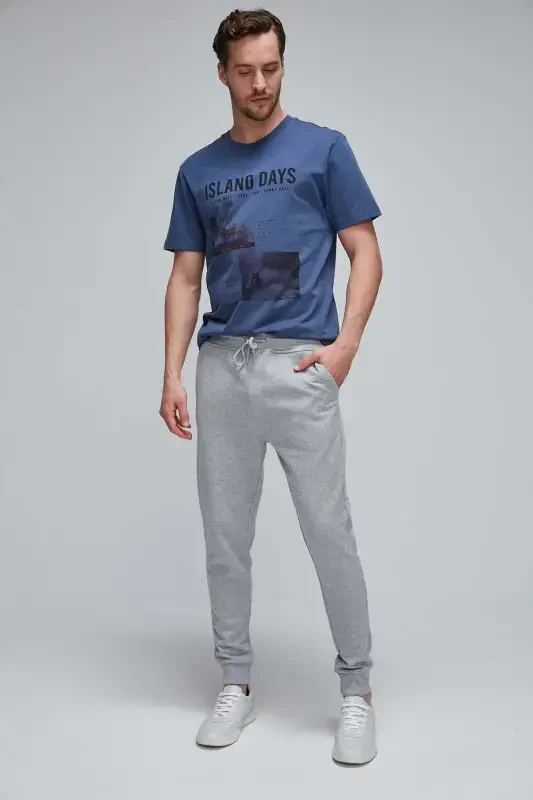 Jeremiah Erkek Regular Paçası Esnek Kumaşlı Beli Kordonlu Ve Lastikli Cepli Grimelanj Eşofman Altı-Grimelanj - GRIMELANGE