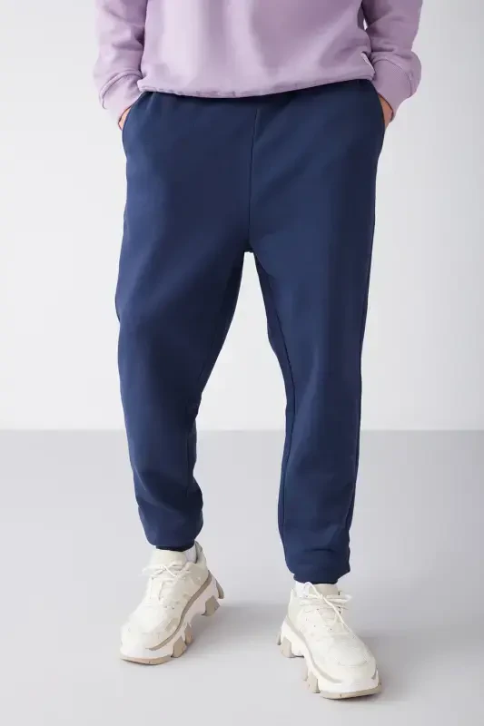 Jeremiah Men's Regular Fit Elastic Waistband with Drawstring and Pockets Navy Sweatpants-Navy - 1