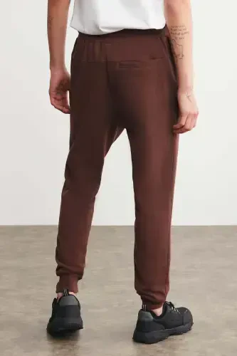 Jeremiah Men's Regular Fit Flexible Fabric Drawstring Waistband and Elastic Pocketed Burgundy Sweatpants-Burgundy - 5