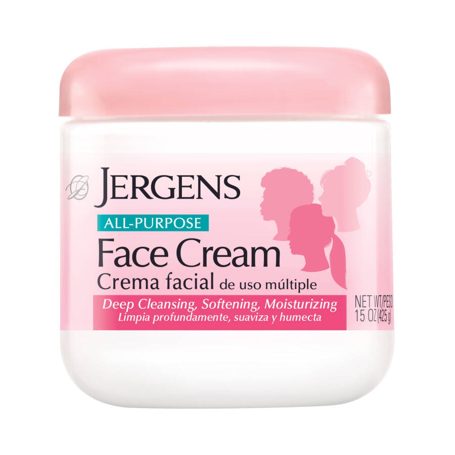 Jergens All Purpose Face Cream, Deep Cleansing Moisturizer, Lotion for Dry Skin, 15 fl oz - 5