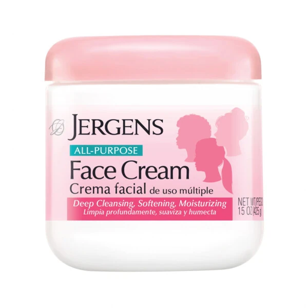 Jergens All Purpose Face Cream, Deep Cleansing Moisturizer, Lotion for Dry Skin, 15 fl oz - JERGENS