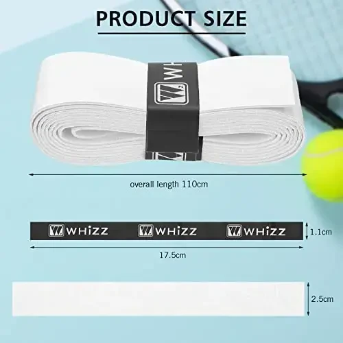 Jerify 24 dona tennis raketkasi uchun grip lentasi, oldindan kesilgan badminton raketkasi uchun o'ta tutqichli lenta, sirpanishga qarshi va absorbent tutqich uchun baxmal qulaylik bilan - 2