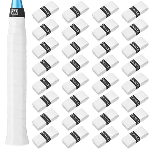 Jerify 24 dona tennis raketkasi uchun grip lentasi, oldindan kesilgan badminton raketkasi uchun o'ta tutqichli lenta, sirpanishga qarshi va absorbent tutqich uchun baxmal qulaylik bilan 