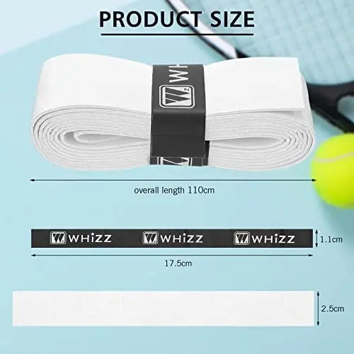 Jerify 24 dona tennis raketkasi uchun grip lentasi, oldindan kesilgan badminton raketkasi uchun o'ta tutqichli lenta, sirpanishga qarshi va absorbent tutqich uchun baxmal qulaylik bilan - JERIFY (1)