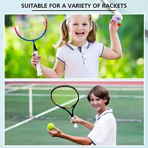 Jerify 24 dona tennis raketkasi uchun grip lentasi, oldindan kesilgan badminton raketkasi uchun o'ta tutqichli lenta, sirpanishga qarshi va absorbent tutqich uchun baxmal qulaylik bilan - 5