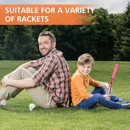 Jerify 24 dona tennis raketkasi uchun grip lentasi, tayyor badminton raketkasi uchun o'ta o'rash lentasi, sirpanishga qarshi va absorbent tutqich uchun baxmal qulaylik bilan - 6