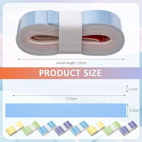 Jerify 24 dona tennis raketkasi uchun tutqich lentalari, oldindan kesilgan badminton raketkasi uchun o'ta tutqich lentalari, sirpanishga qarshi va absorbent tutqich uchun baxmal qulaylik bilan - 3