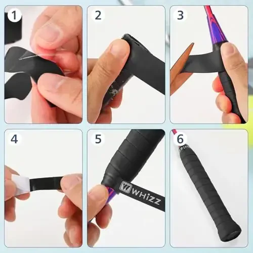 Jerify 24 Pieces Tennis Racket Grip Tape, Precut Badminton Racket Overgrips Tape with Velvety Comfort for Anti Slip and Absorbent Grip - 6