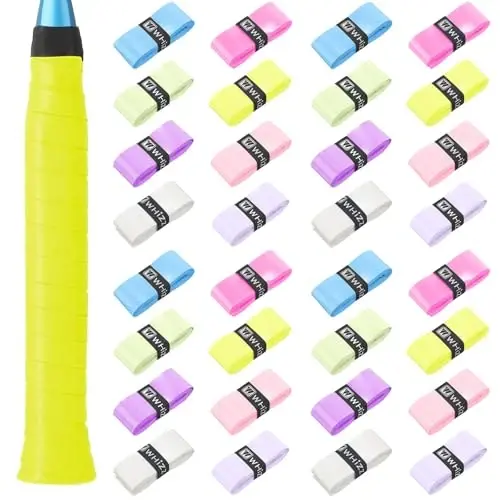 Jerify 24 Pieces Tennis Racket Grip Tape, Precut Badminton Racket Overgrips Tape with Velvety Comfort for Anti Slip and Absorbent Grip 