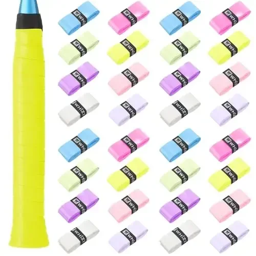 Jerify 24 Pieces Tennis Racket Grip Tape, Precut Badminton Racket Overgrips Tape with Velvety Comfort for Anti Slip and Absorbent Grip 