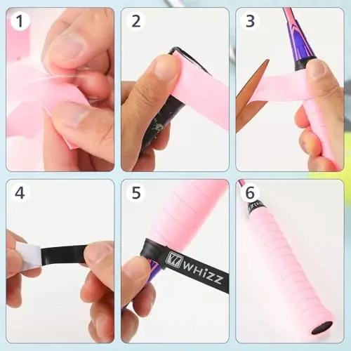 Jerify 24 Pieces Tennis Racket Grip Tape, Precut Tennis Overgrips Tape Badminton Racket Grips with Velvety Comfort for Anti Slip and Absorbent Grip - 5