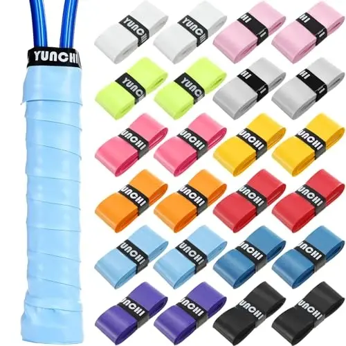 Jerify 24 Pieces Tennis Racket Grip Tape, Precut Badminton Racket Overgrips Tape with Velvety Comfort for Anti Slip and Absorbent Grip 
