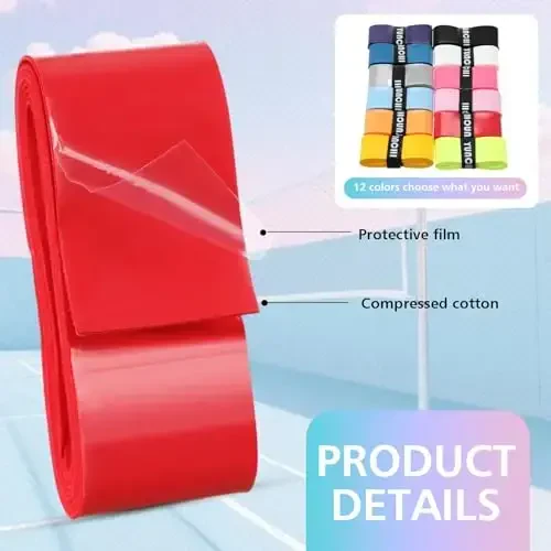 Jerify 24 Pieces Tennis Racket Grip Tape, Precut Badminton Racket Overgrips Tape with Velvety Comfort for Anti Slip and Absorbent Grip - 2