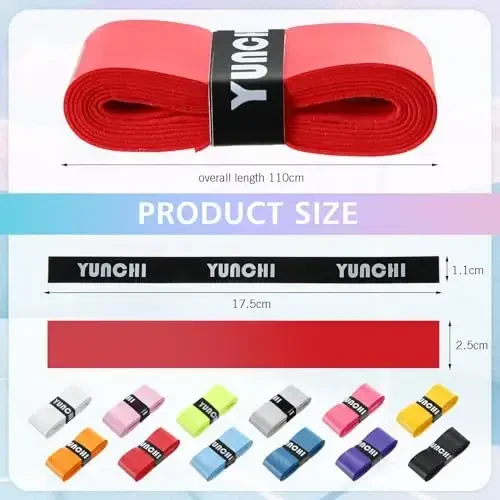 Jerify 24 Pieces Tennis Racket Grip Tape, Precut Badminton Racket Overgrips Tape with Velvety Comfort for Anti Slip and Absorbent Grip - 4