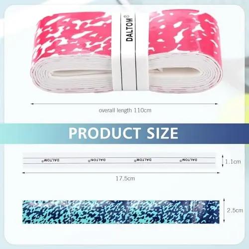 Jerify 24 Pieces Tennis Racket Grip Tape, Precut Badminton Racket Overgrips Tape with Velvety Comfort for Anti Slip and Absorbent Grip - JERIFY (1)