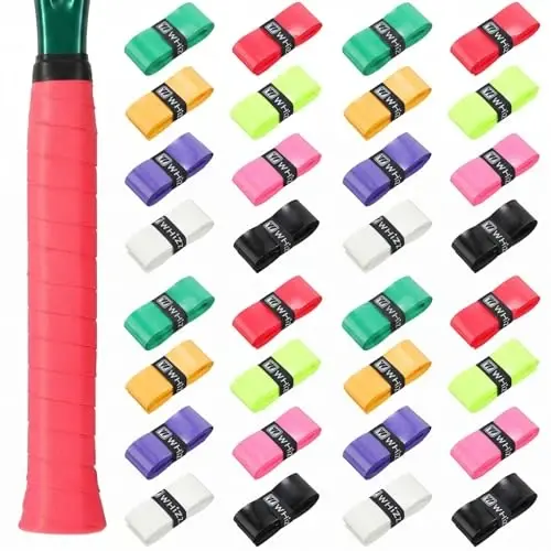 Jerify 24 Pieces Tennis Racket Grip Tape, Precut Tennis Grip Tape, Tennis Overgrips with Velvety Comfort for Anti Slip and Absorbent Grip 