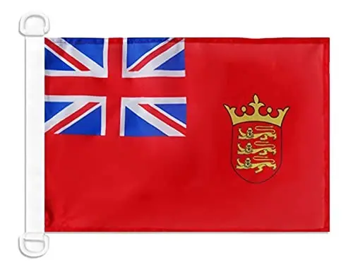 Jersey Civil Ensign NAUTICAL Flag 18'' x 12'' - English - England merchant flags 30 x 45 cm. - Banner 12x18 in for boat - AZ FLAG - AZ FLAG
